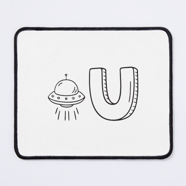 Item preview, Letter U Beside UFO designed and sold by rasagamastore.