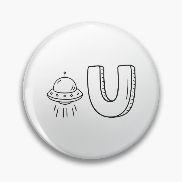 Item preview, Letter U Beside UFO designed and sold by rasagamastore.