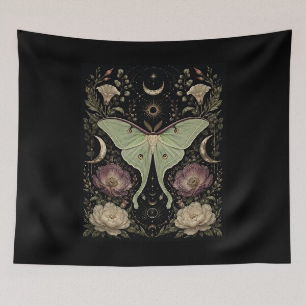 Item preview, Mystic Luna Moth Botanical Poster designed and sold by DrizzyV.