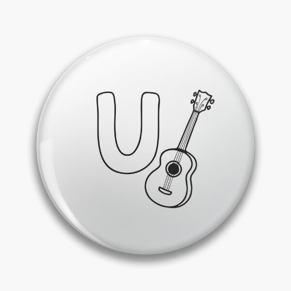 Item preview, Letter U Beside Ukulele designed and sold by rasagamastore.