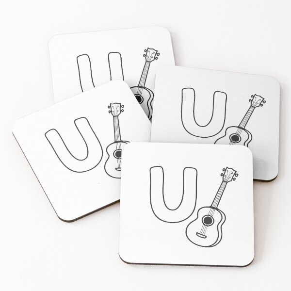 Artikelvorschau, Buchstabe U neben der Ukulele entworfen und verkauft von rasagamastore.