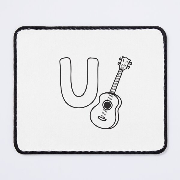 Item preview, Letter U Beside Ukulele designed and sold by rasagamastore.