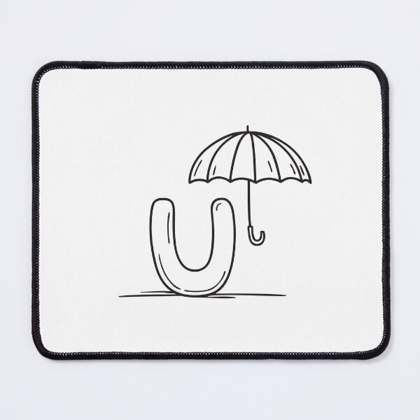 Item preview, Letter U Beside Umbrella designed and sold by rasagamastore.