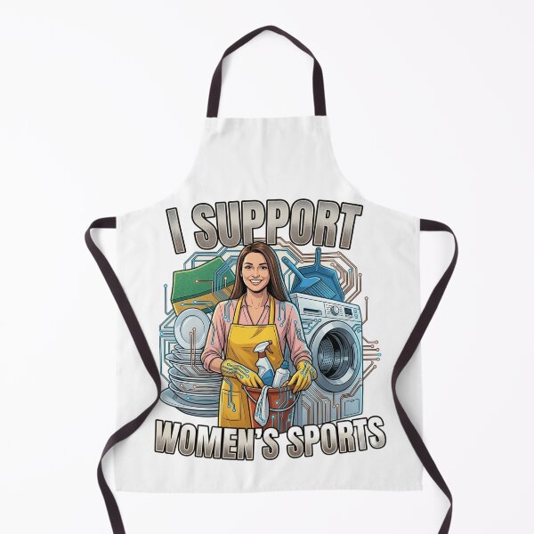 Item preview, I Support Women's Sports – Satirical Housework & Tech Comic Art designed and sold by RaresS.