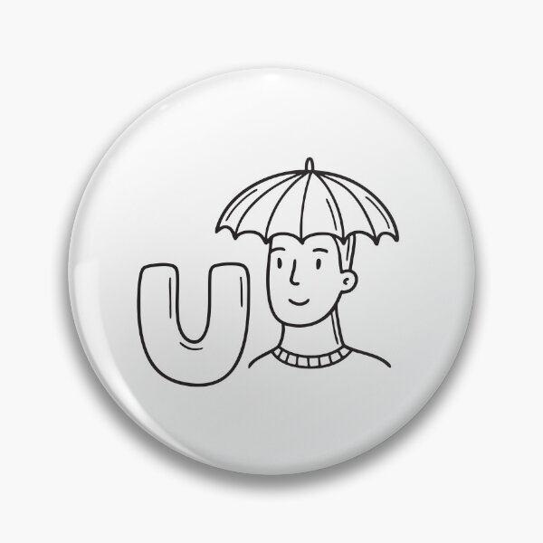 Item preview, Letter U Beside Umbrella Hat designed and sold by rasagamastore.