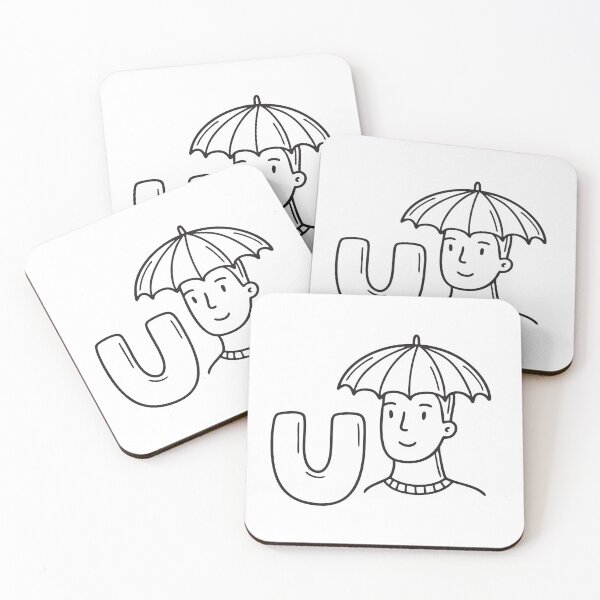 Item preview, Letter U Beside Umbrella Hat designed and sold by rasagamastore.