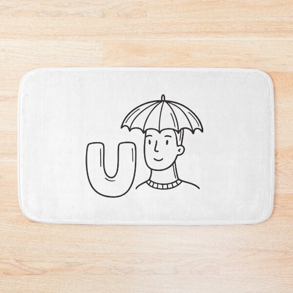 Item preview, Letter U Beside Umbrella Hat designed and sold by rasagamastore.