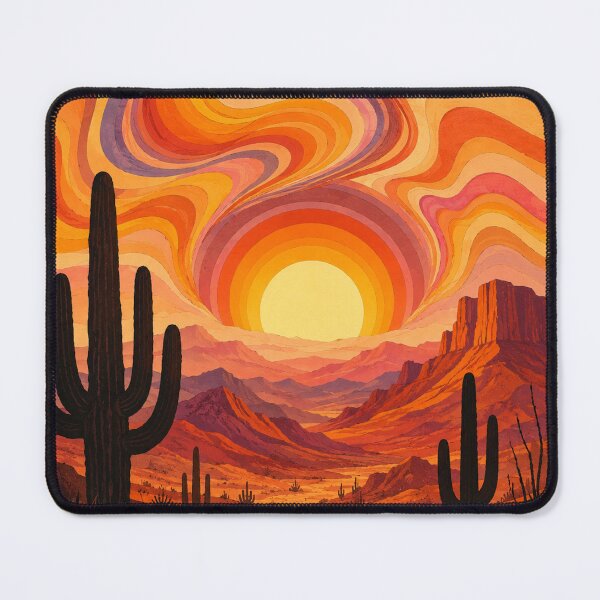 Item preview, Psychedelic Desert Sunset Poster designed and sold by DrizzyV.