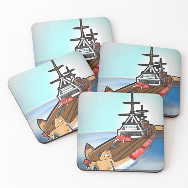 Item preview, Cat Shaped Fantasy Boat Sailing the Blue Sea designed and sold by Tocoplief.