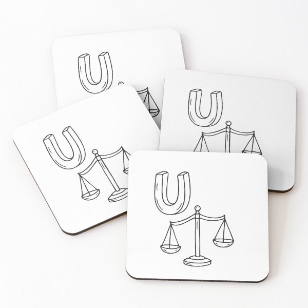 Item preview, Letter U Beside Unbalanced Scale designed and sold by rasagamastore.