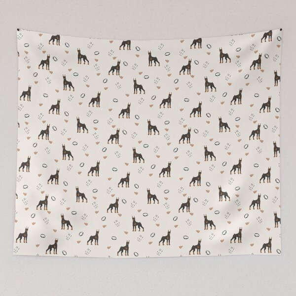 Item preview, Minimalist Flat Design Doberman Pinscher Cream Pattern designed and sold by svitlaarty.