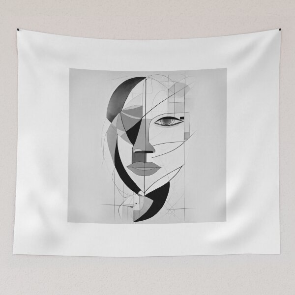 Item preview, Abstract Face Line Art Poster – Minimalist Modern Wall Art Print designed and sold by Artimax-Studio.