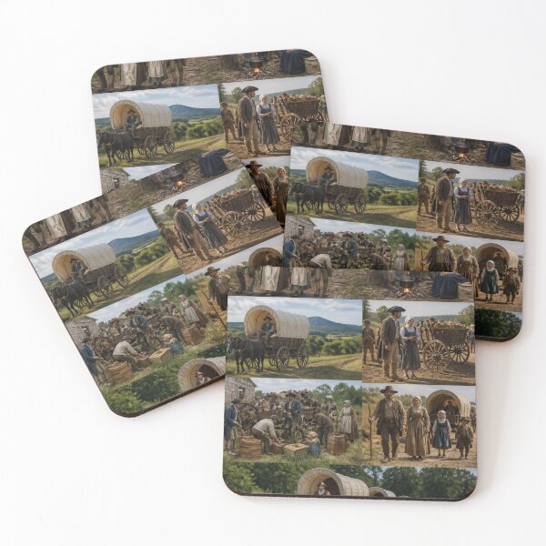 Item preview, Colonos americanos con sus carretas designed and sold by Bebe5512.