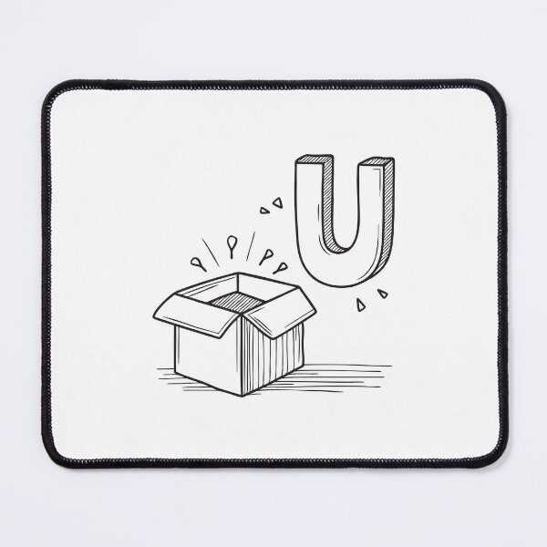 Item preview, Letter U Beside Open Package designed and sold by rasagamastore.