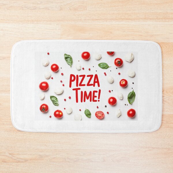 Item preview, Indulge in delicious pizza surrounded by fresh ingredients on a vibrant white background filled with excitement designed and sold by MiraCleAI.