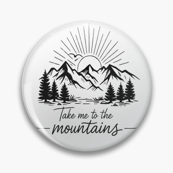 Item preview, Take Me To The Mountains Adventure Hiking Line Art designed and sold by myforestfog.