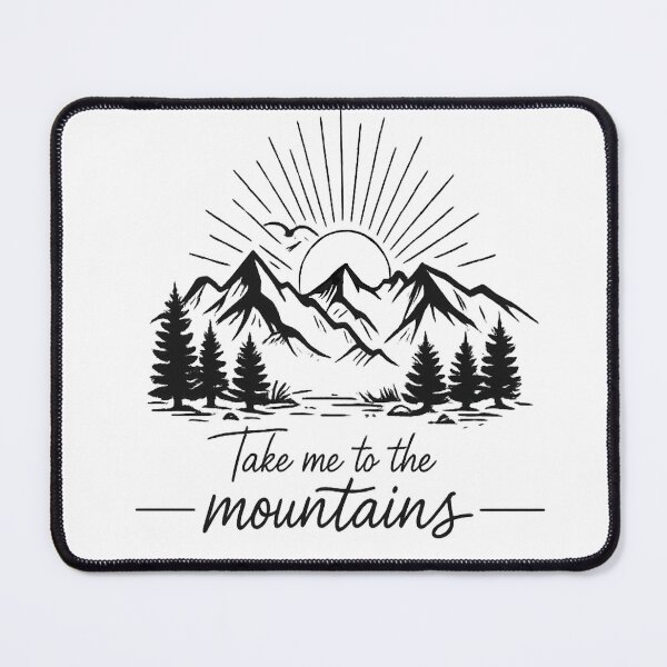 Item preview, Take Me To The Mountains Adventure Hiking Line Art designed and sold by myforestfog.