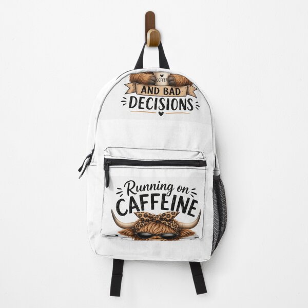 Item preview, Highland Cow Running on Caffeine and Bad Decisions designed and sold by Desola-Studio.