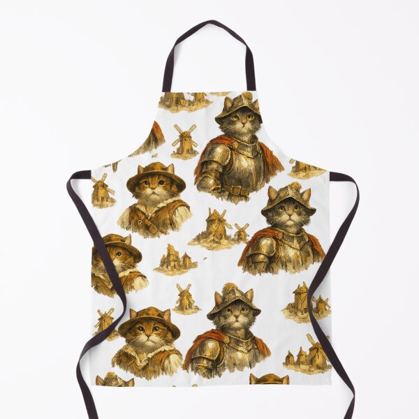Item preview, Medieval Cat Knights Pattern on Black designed and sold by ITSimagination.