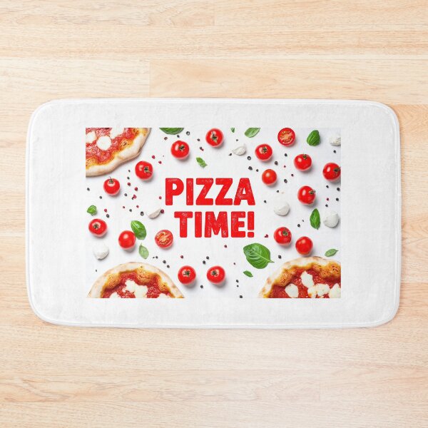 Item preview, Delicious pizza surrounded by fresh ingredients on a vibrant white background filled with excitement designed and sold by MiraCleAI.