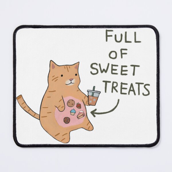 Item preview, Full of Sweet Treats Cat - Funny Cute Orange Tabby Meme designed and sold by JossDesign15.