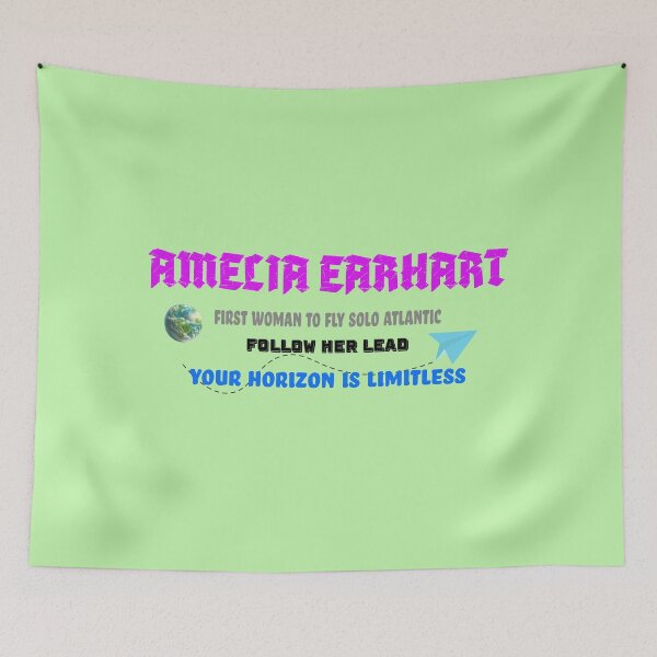 Item preview, Amelia Earhart Aviation Inspiration Typography Design designed and sold by Soft Strength Studio.
