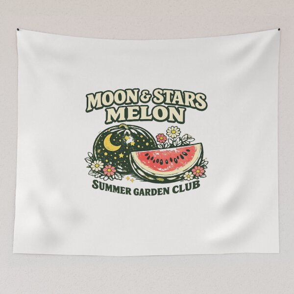 Item preview, Moon And Stars Melon Summer Garden Club designed and sold by Concrete Coffee Studio.
