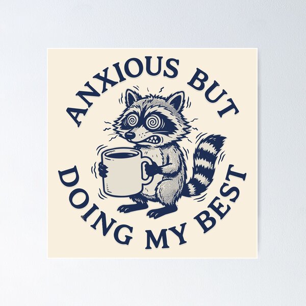 Item preview, The Over-Caffeinated Raccoon designed and sold by ricopanda.