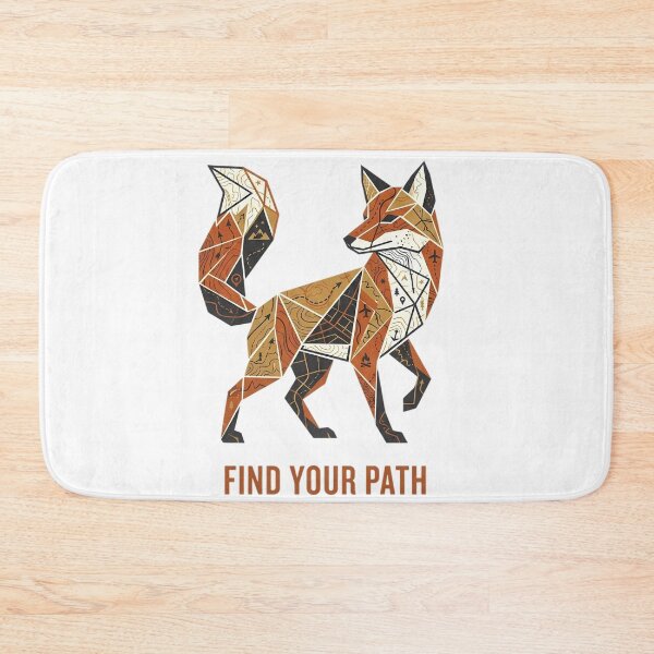 Item preview, Find Your Path — Geometric Fox Inspirational Poster designed and sold by Ar0undTheW0rld.