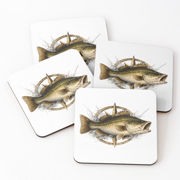 Item preview, Barramundi Fishing Illustration Nautical Marine Artwork designed and sold by WhoopWhoopCo.