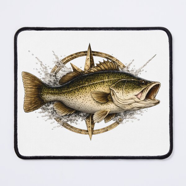 Item preview, Barramundi Fishing Illustration Nautical Marine Artwork designed and sold by WhoopWhoopCo.