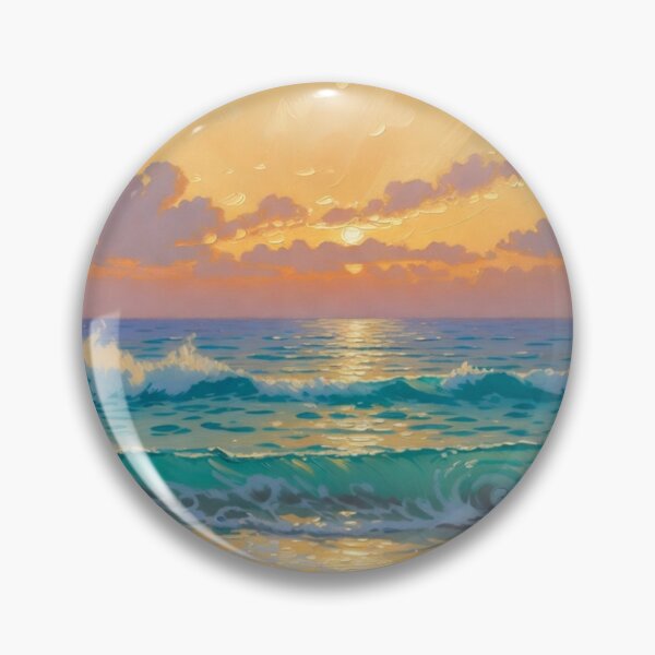 Item preview, Serene Ocean Sunset Translucent Turquoise Waves Beach Shore designed and sold by Nexus Space.