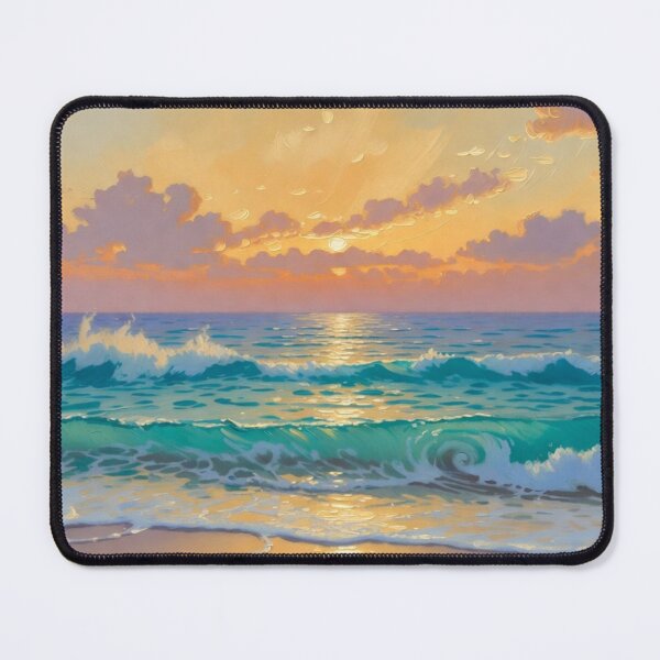 Item preview, Serene Ocean Sunset Translucent Turquoise Waves Beach Shore designed and sold by Nexus Space.