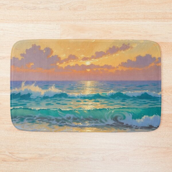 Item preview, Serene Ocean Sunset Translucent Turquoise Waves Beach Shore designed and sold by Nexus Space.