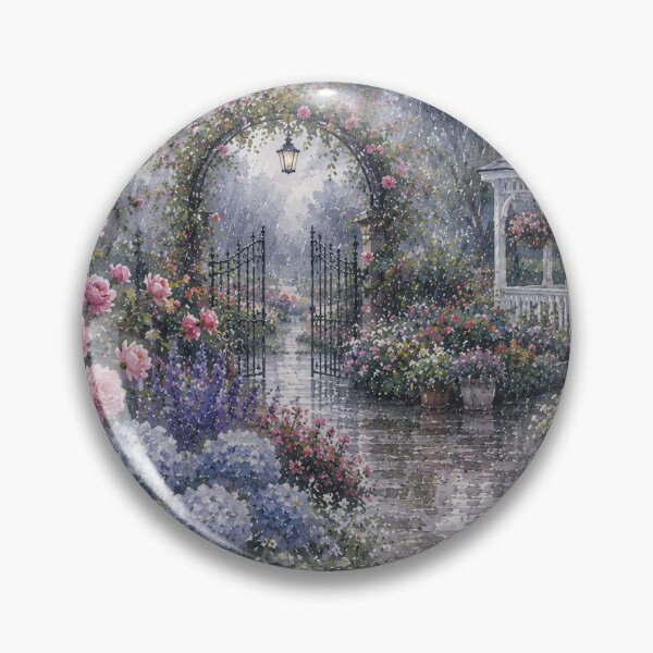 Item preview, Romantic Rainy Garden hydrangea & Roses designed and sold by 0606PM.
