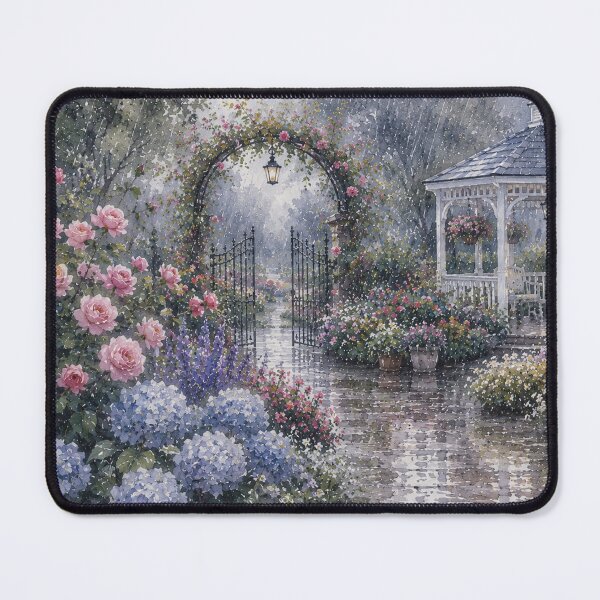 Item preview, Romantic Rainy Garden hydrangea & Roses designed and sold by 0606PM.