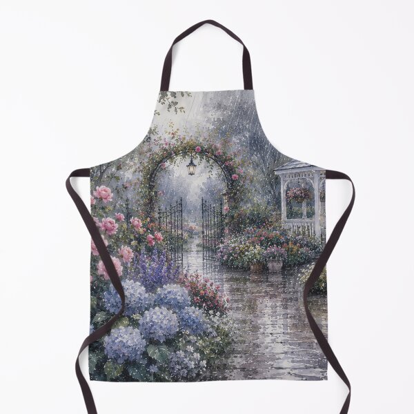 Item preview, Romantic Rainy Garden hydrangea & Roses designed and sold by 0606PM.