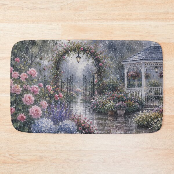 Item preview, Romantic Rainy Garden hydrangea & Roses designed and sold by 0606PM.