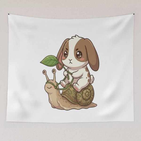 Item preview, Cute Bunny Riding Snail designed and sold by Ella_Sketch.