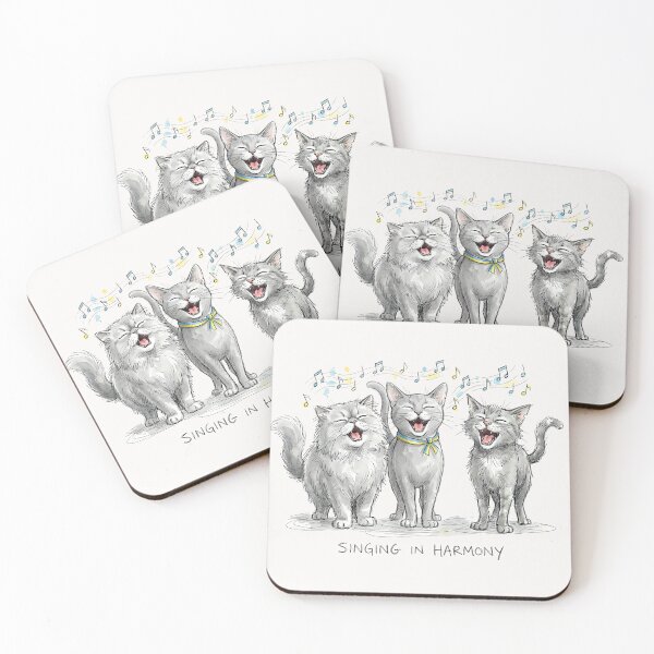 Item preview, Singing in Harmony: Joyful Choir Cats Art designed and sold by SoulPT.
