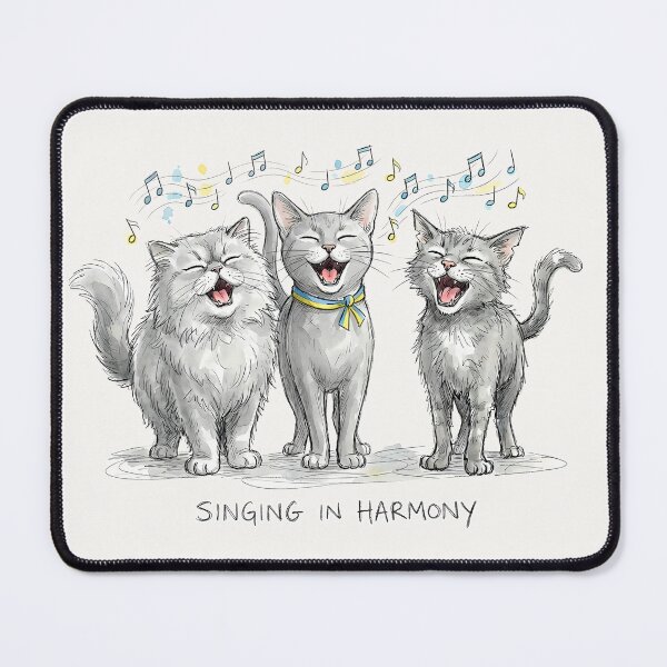 Item preview, Singing in Harmony: Joyful Choir Cats Art designed and sold by SoulPT.