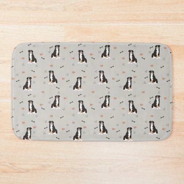 Item preview, Minimalist Flat Design Bernese Mountain Dog Grey Pattern designed and sold by svitlaarty.