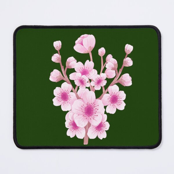 Item preview, Moody Sakura Floral Grid on Dark Plum Background designed and sold by Jyoti-Quotes.