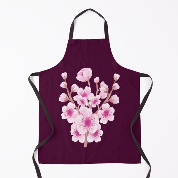 Item preview, Moody Sakura Floral Grid on Dark Plum Background designed and sold by Jyoti-Quotes.