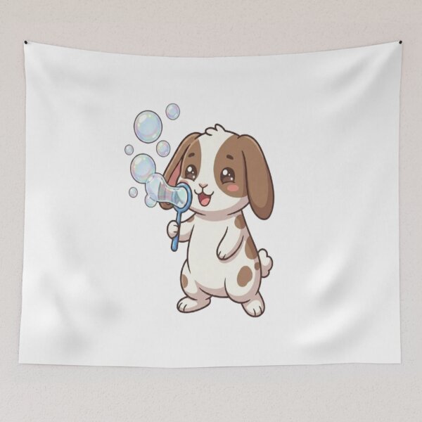 Item preview, Cute Bunny Blowing Soap Bubbles designed and sold by Ella_Sketch.