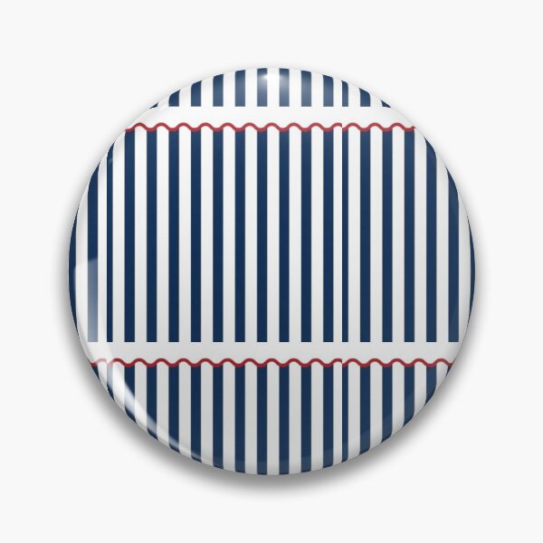 Item preview, Nautical Awning Stripes | Navy White Red Scallop designed and sold by Shirdon2.