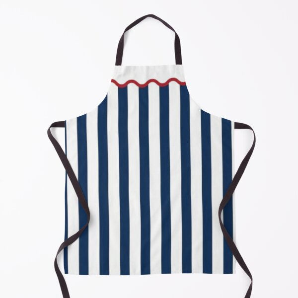 Item preview, Nautical Awning Stripes | Navy White Red Scallop designed and sold by Shirdon2.