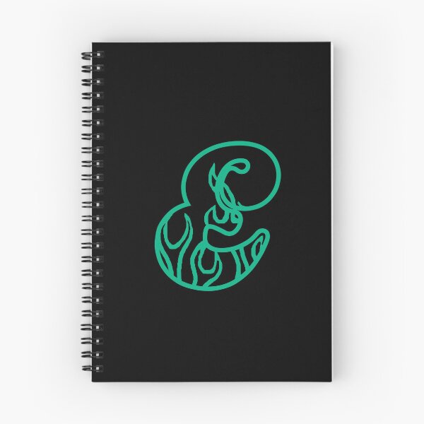 Item preview, Groovy Retro Teal Fiery Letter E Monogram designed and sold by CamilasPrints.