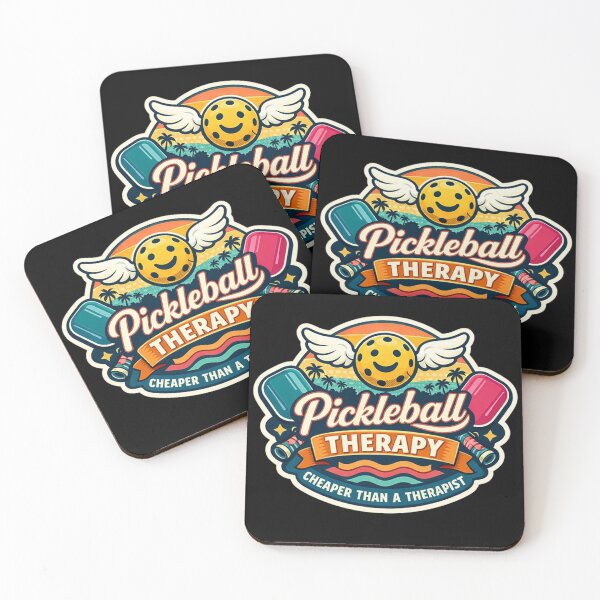 Item preview, Pickleball Therapy – Cheaper Than a Therapist Badge designed and sold by Timeless Junction.