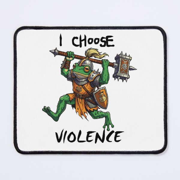 Item preview, I Choose Violence Frog Knight designed and sold by BHP Studio.